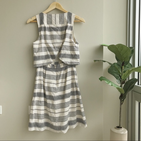 Madewell Stripe Overlay Dress - Picture 5 of 5